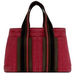 Hermes handbag Troca Horizontal Red tote bag canvas leather HERMES red color ladies