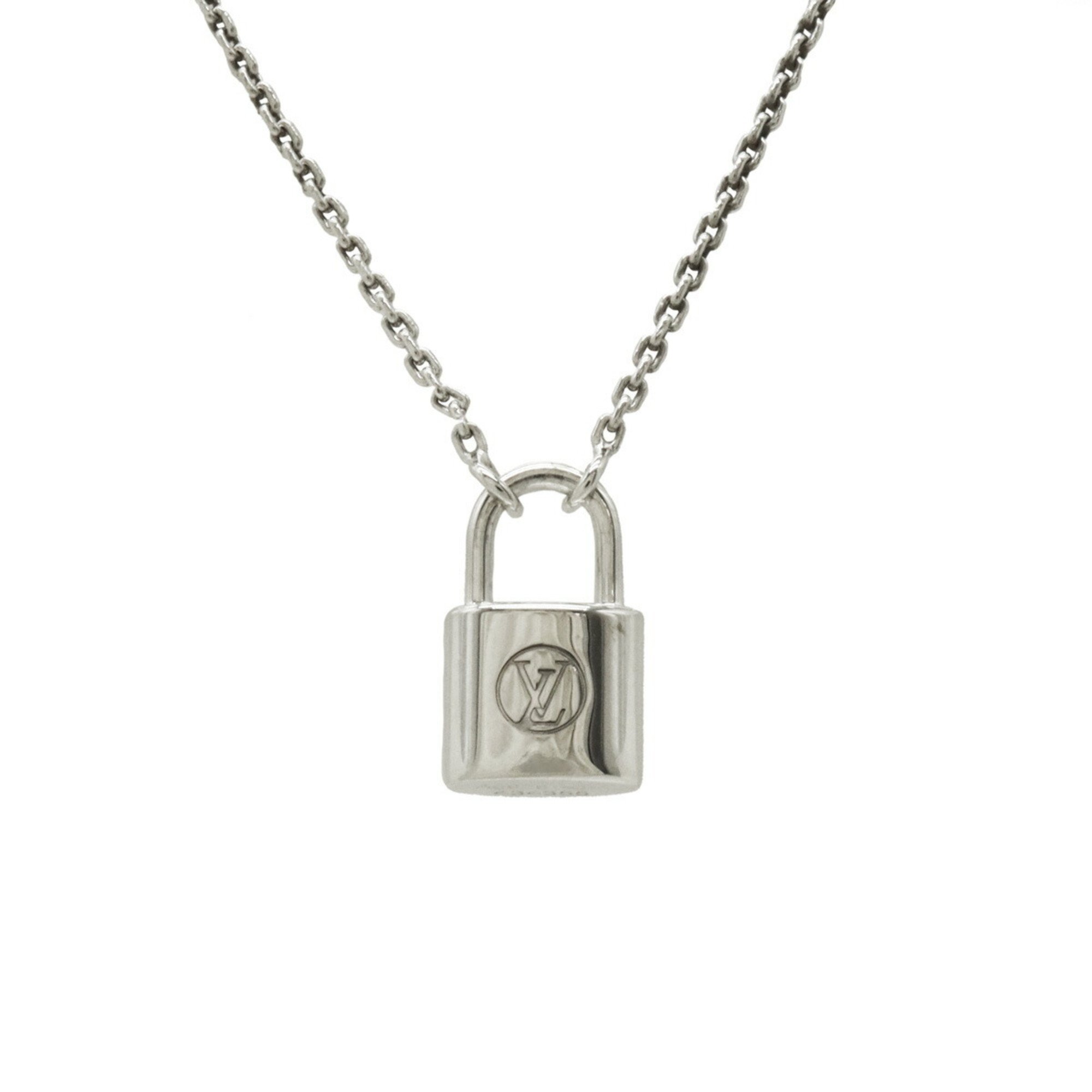 LOUIS VUITTON Louis Vuitton Pendant Silver Lockit UNICEF Necklace Ag925 Q93559