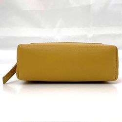 LOEWE Coin Case ec-21347 Yellow Leather L23 Purse for Women Compact Coins