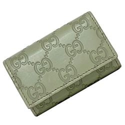 Gucci 6-ring key case ec-21426 light green shima 138093 GG leather 0416 GUCCI holder line ladies