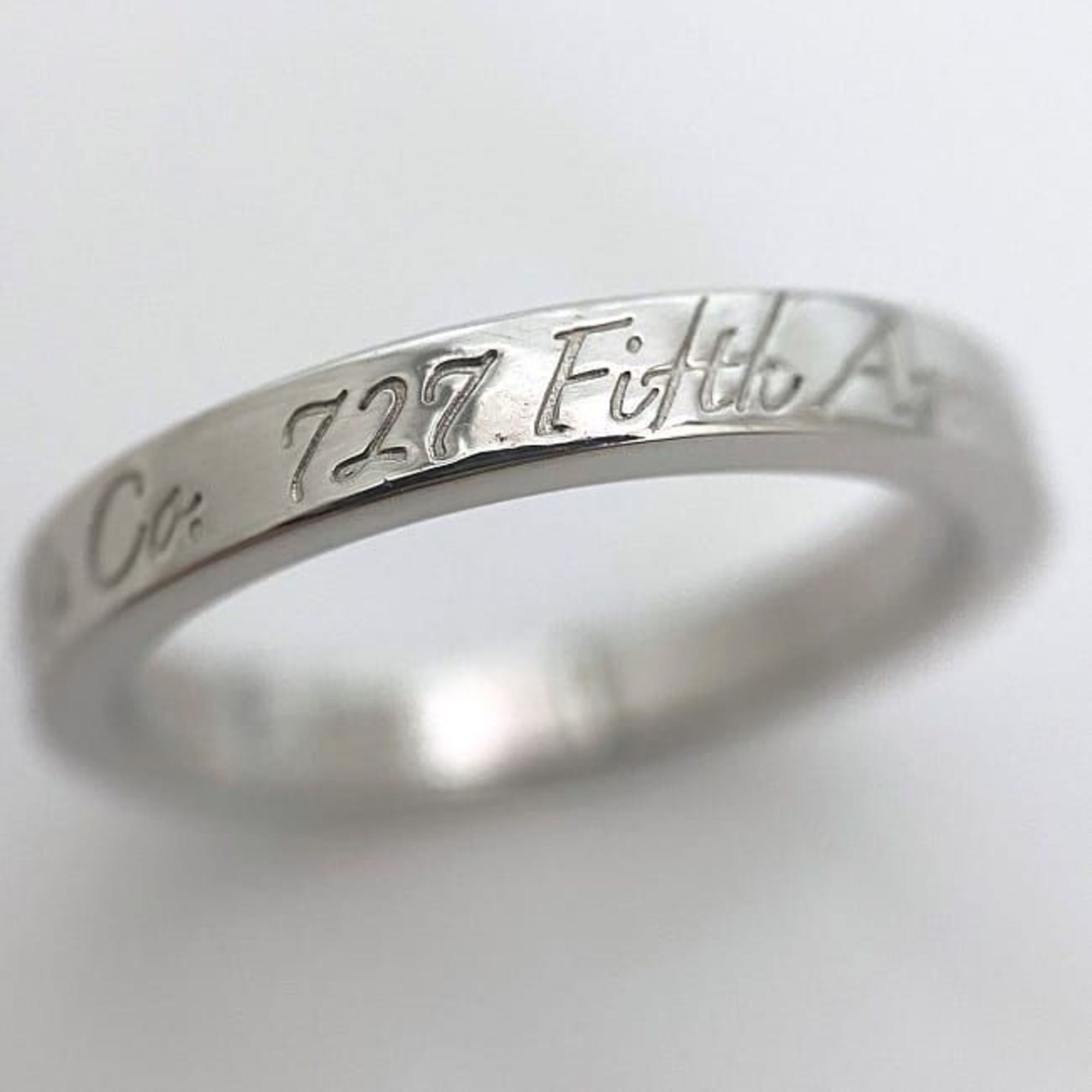 Tiffany Notes Ring ec-20928 Silver Size 7.5 Ag 925 SILVER TIFFANY&Co. Ladies