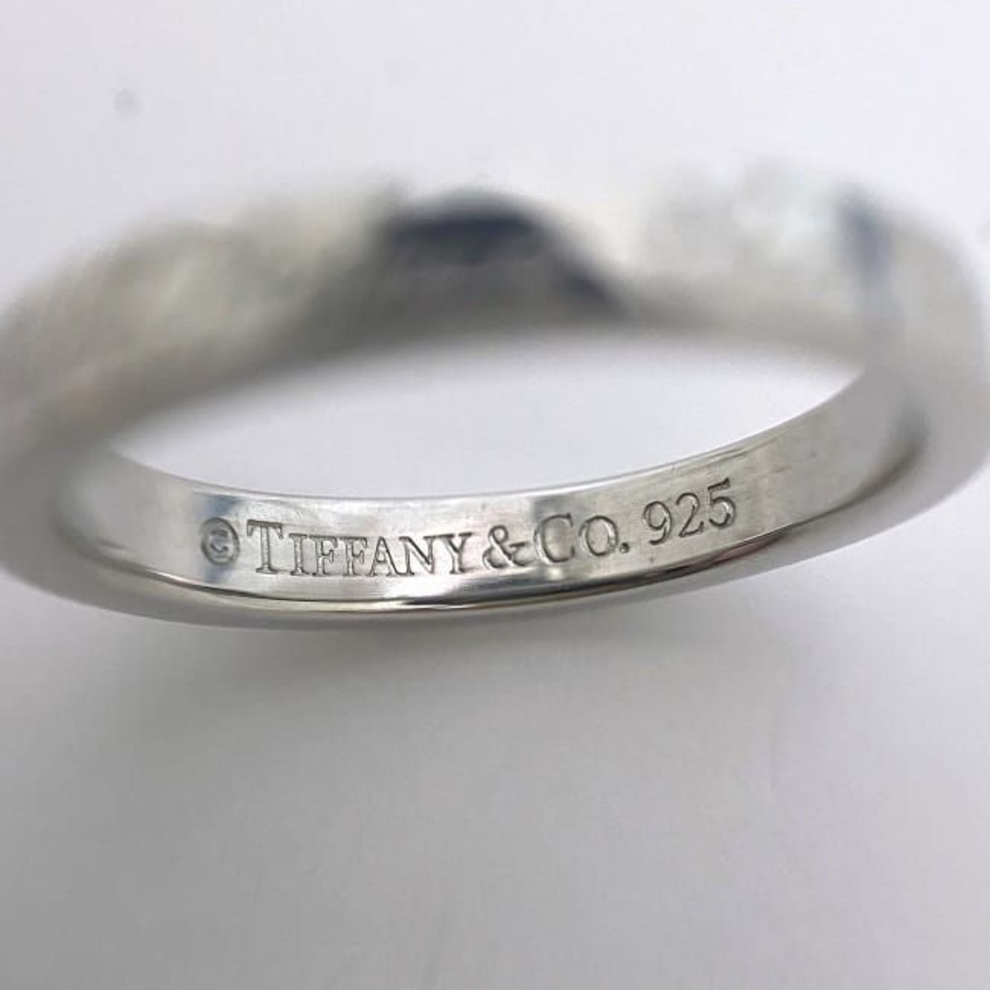 Tiffany Notes Ring ec-20928 Silver Size 7.5 Ag 925 SILVER TIFFANY&Co. Ladies