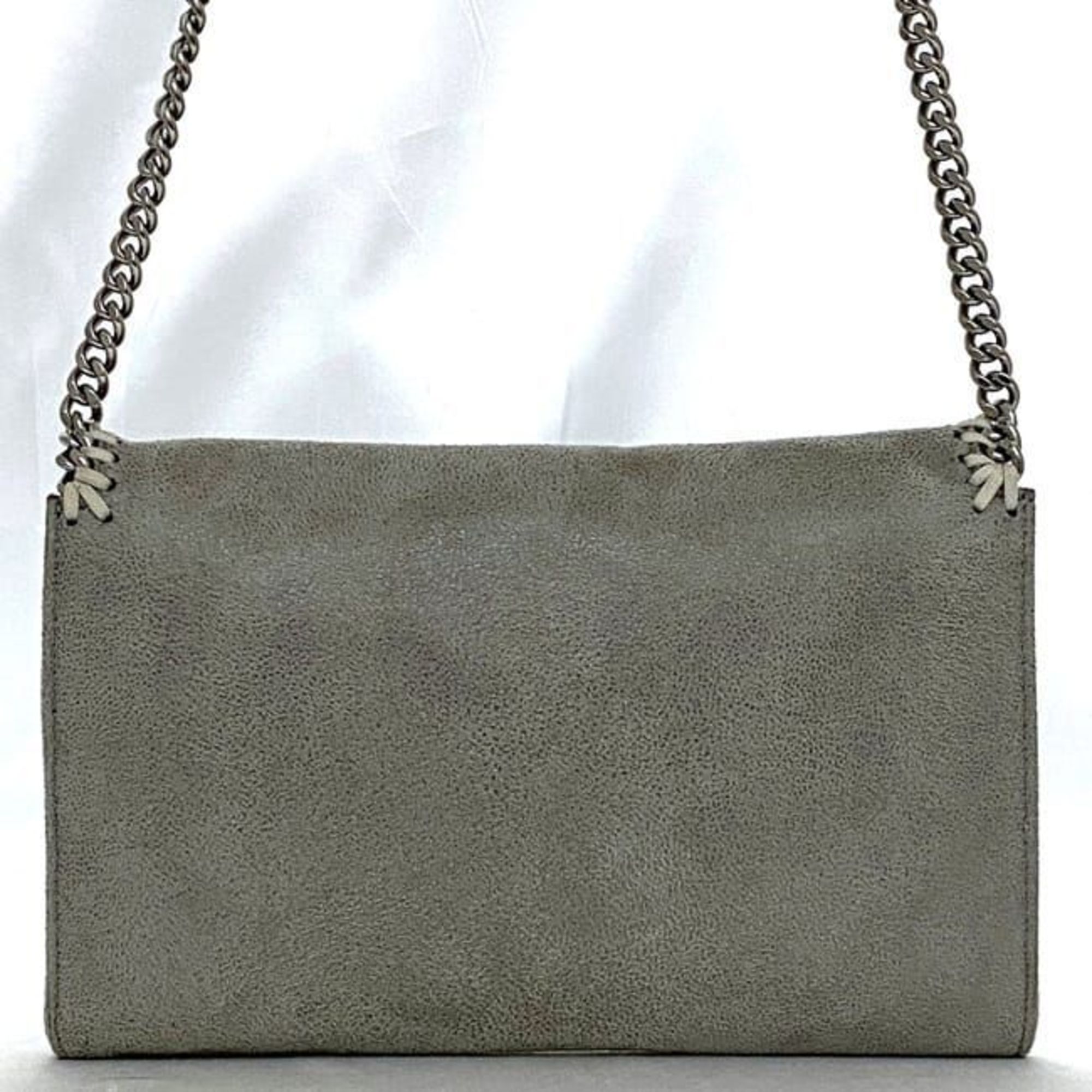 Stella McCartney Chain Shoulder Bag ec-21451 Grey Falabella 20144 581238 Flap Synthetic Leather STELLA McCARTNEY Women's