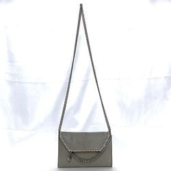 Stella McCartney Chain Shoulder Bag ec-21451 Grey Falabella 20144 581238 Flap Synthetic Leather STELLA McCARTNEY Women's