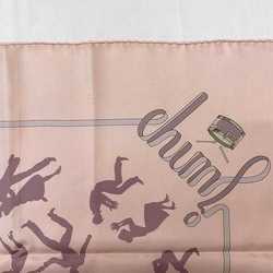 Hermes Scarf Muffler Carre 90 ec-21137 Pink Grey Boogie Woogie Silk 100% HERMES Women's