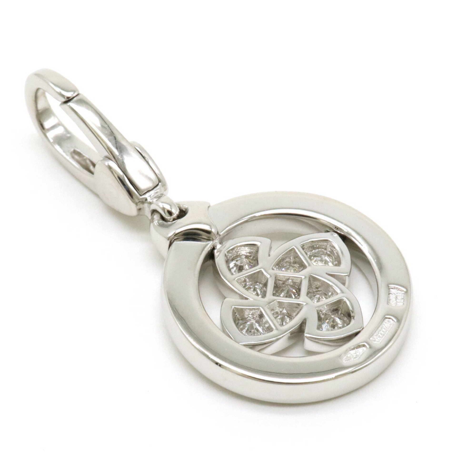 BVLGARI Bvlgari Tondo Windmill Motif Charm Pendant Head Top K18WG White Gold Diamond