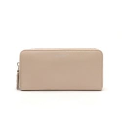 SAINT LAURENT PARIS YSL Yves Saint Laurent Round Long Wallet Leather Pale Pink 603060