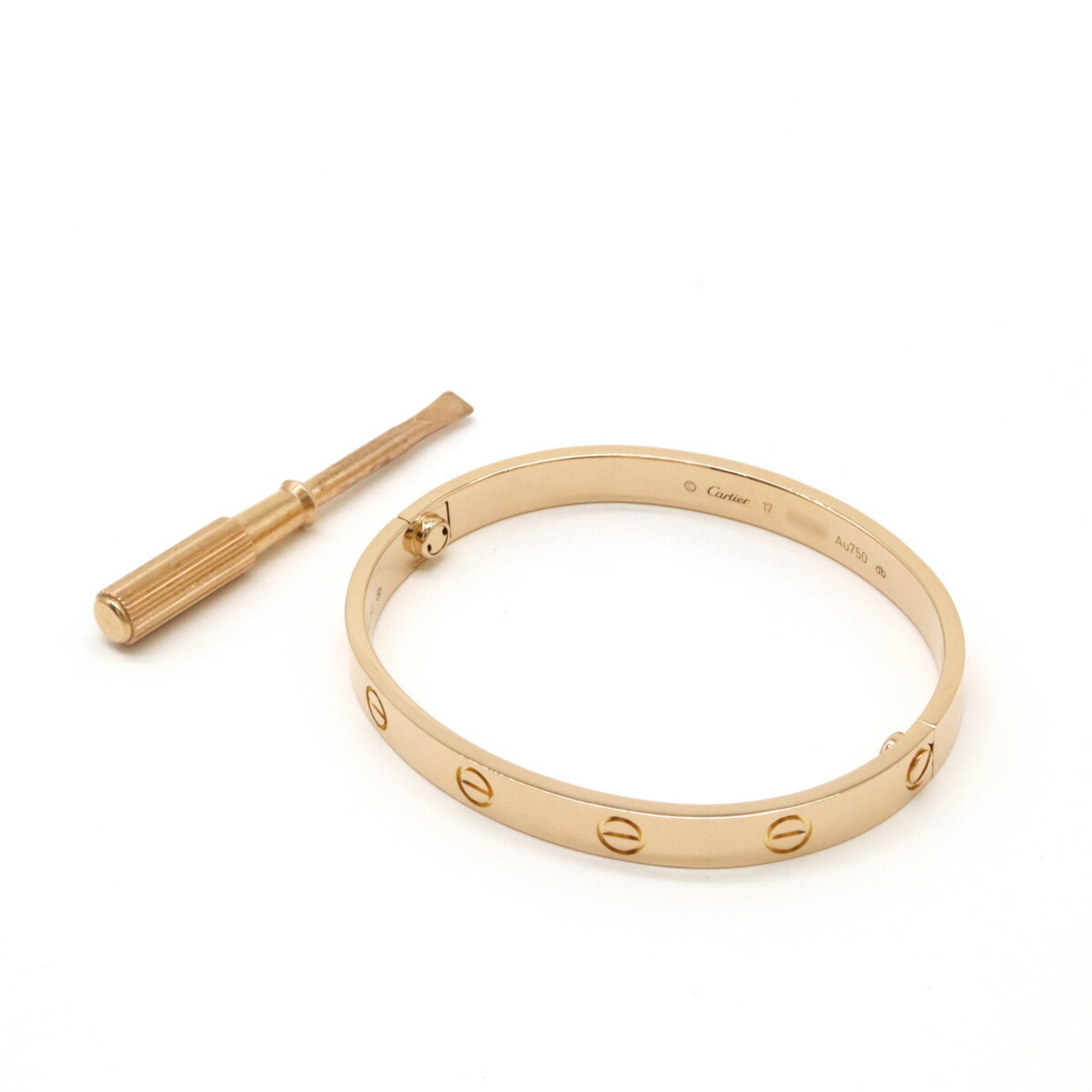 Cartier LOVE Bracelet Bangle K18PG 750PG Pink Gold #17 B6036013