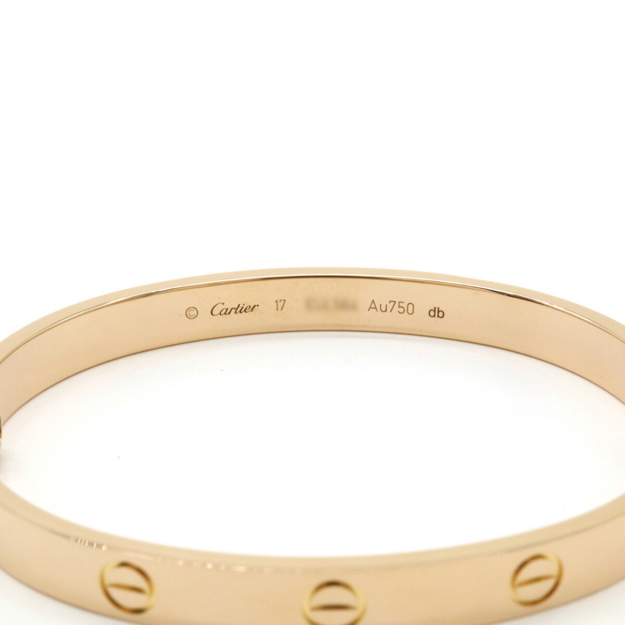 Cartier LOVE Bracelet Bangle K18PG 750PG Pink Gold #17 B6036013