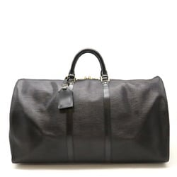 LOUIS VUITTON Louis Vuitton Epi Keepall 55 Boston Bag Travel Noir Black M59142