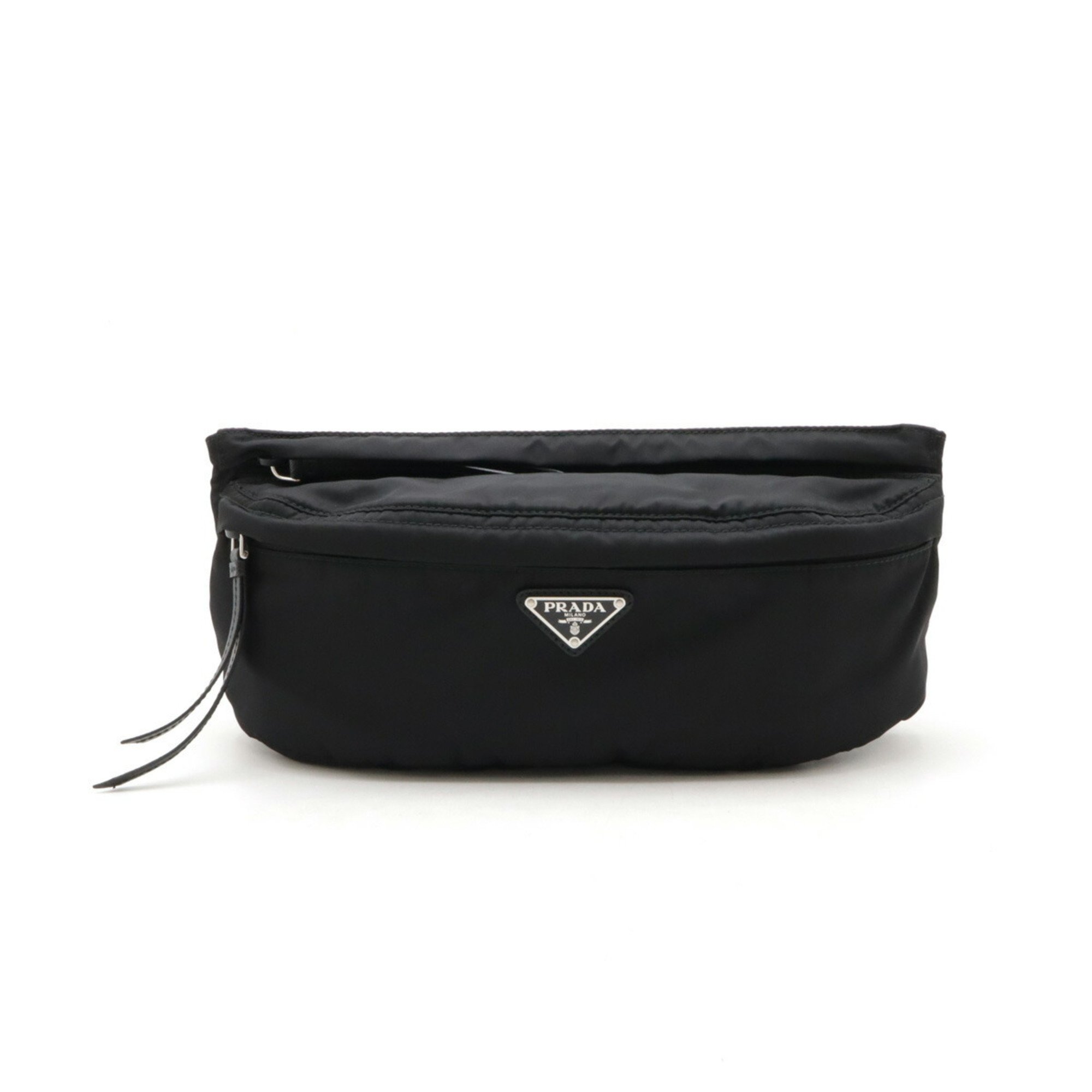 PRADA Prada Waist Pouch Bag Hip Body Shoulder Nylon NERO Black 1BL011