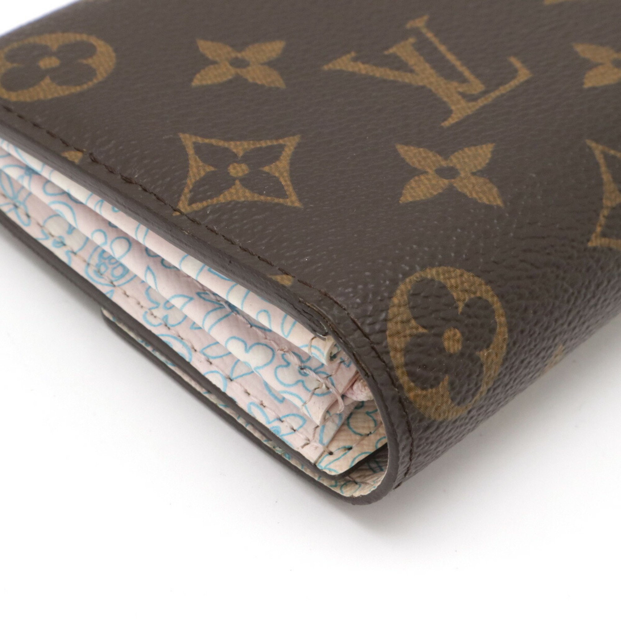 LOUIS VUITTON Louis Vuitton Wallet Monogram Fleuri Portefeuille Sarah Bi-fold Long Flower Motif Rose M60232