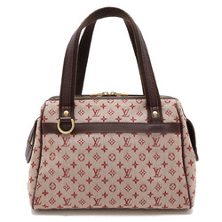 LOUIS VUITTON Louis Vuitton Monogram Josephine PM Handbag Boston Canvas Leather Cherry Pink M92216