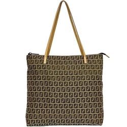 Fendi Tote Bag ec-21031 Beige Zucchino 8BH024 Canvas Leather FENDI FF Men's Women's