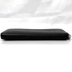 BVLGARI Round Long Wallet ec-21501 Black 20886 Classico Grain Leather