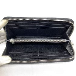 BVLGARI Round Long Wallet ec-21501 Black 20886 Classico Grain Leather