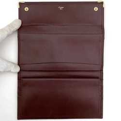 Cartier Tri-fold Wallet ec-21181 Bordeaux Must L3000002 Leather Women's Retro