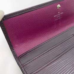 Louis Vuitton Bi-fold Long Wallet Portefeuille Sarah ec-21097 Purple Cassis Epi M6374K Leather CA2059 LOUIS VUITTON Flap Women's Card