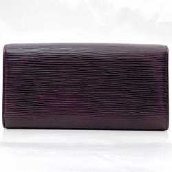 Louis Vuitton Bi-fold Long Wallet Portefeuille Sarah ec-21097 Purple Cassis Epi M6374K Leather CA2059 LOUIS VUITTON Flap Women's Card