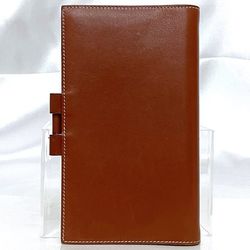 Hermes Planner Cover Agenda Brown ec-20270 Leather Box Calf □B Stamp HERMES Notebook Women's Men's