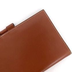 Hermes Planner Cover Agenda Brown ec-20270 Leather Box Calf □B Stamp HERMES Notebook Women's Men's