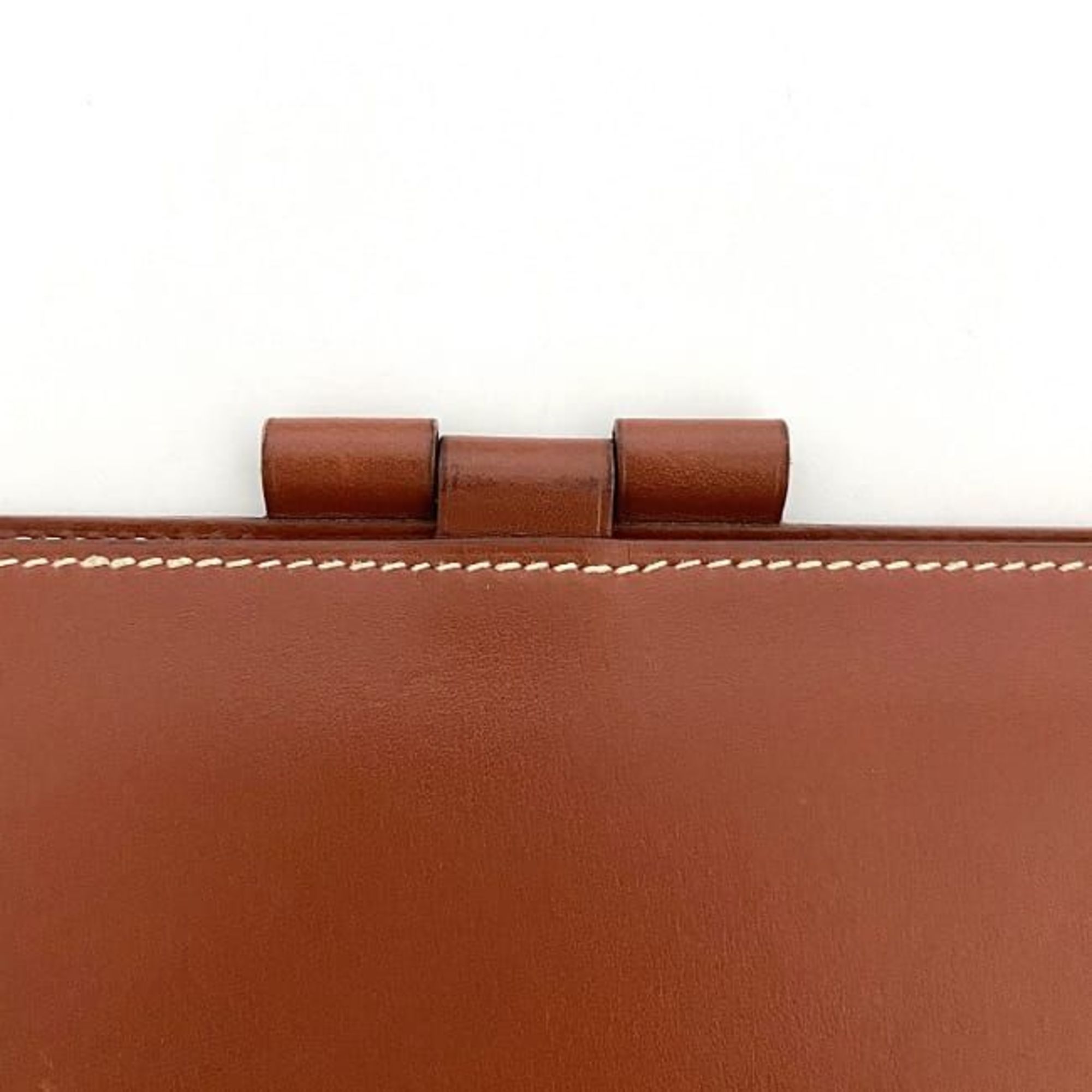 Hermes Planner Cover Agenda Brown ec-20270 Leather Box Calf □B Stamp HERMES Notebook Women's Men's