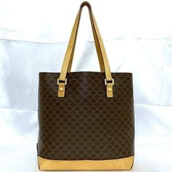 Celine Tote Bag Brown Beige Macadam ec-20358 PVC Leather CE00/15 CELINE Retro Women's