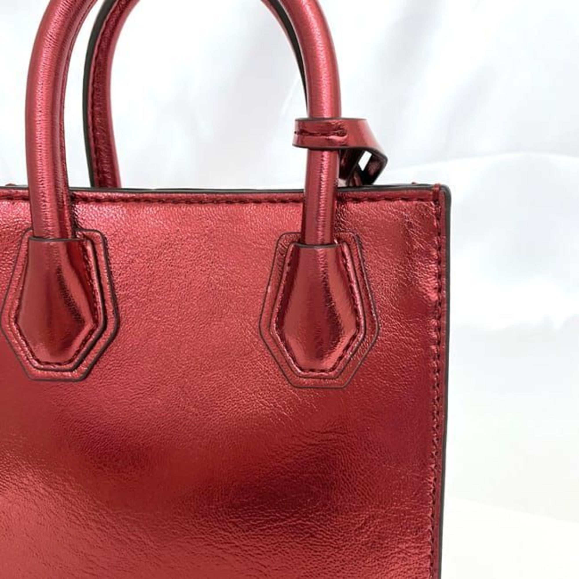 Michael Kors 2way Bag ec-20996 Red 35H3GMPC0M Shoulder Leather MICHANEL KORS MK Women's