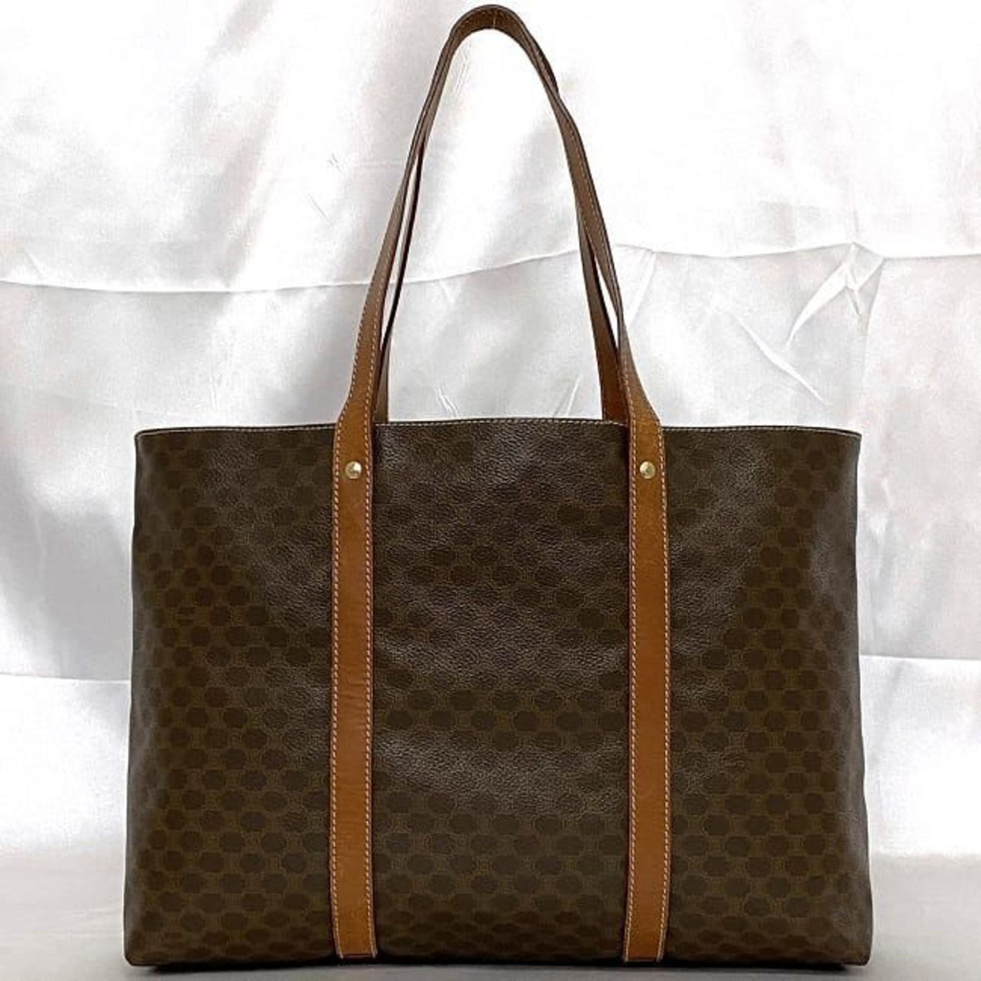 CELINE Tote Bag ec-21307 Brown Macadam PVC Leather Women's