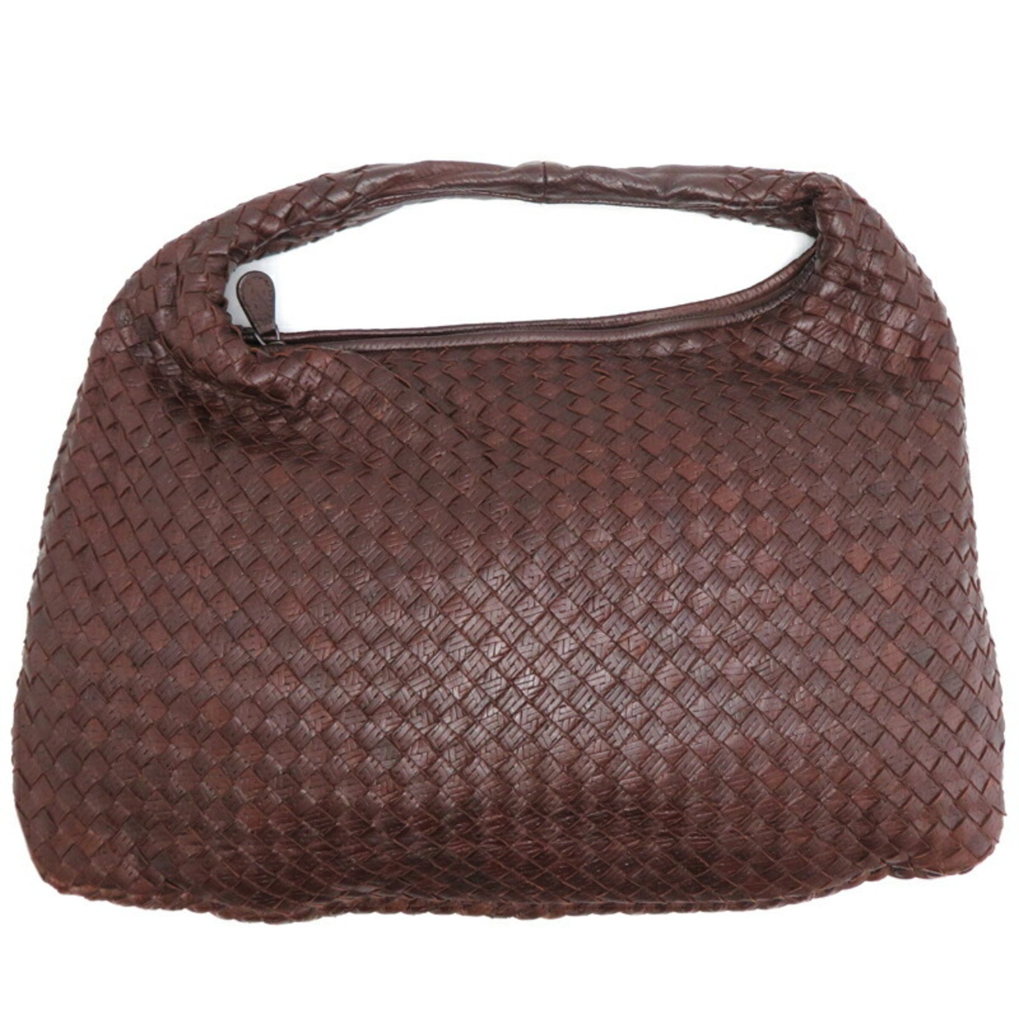 Bottega Veneta Intrecciato Women's and Men's Shoulder Bag 115654 Leather Brown