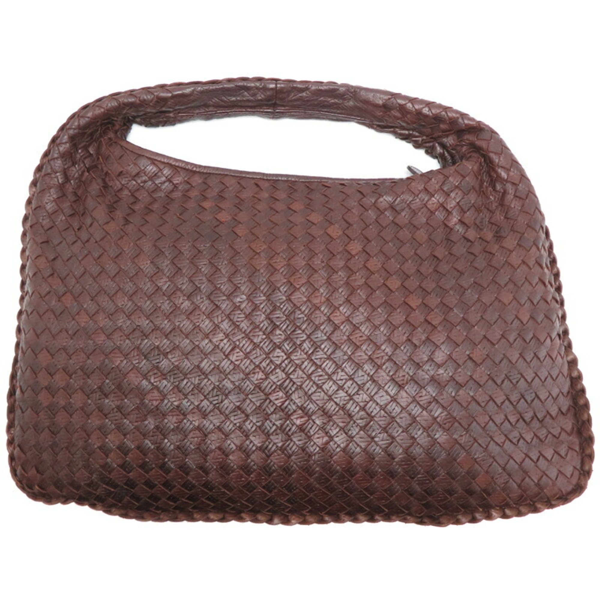 Bottega Veneta Intrecciato Women's and Men's Shoulder Bag 115654 Leather Brown