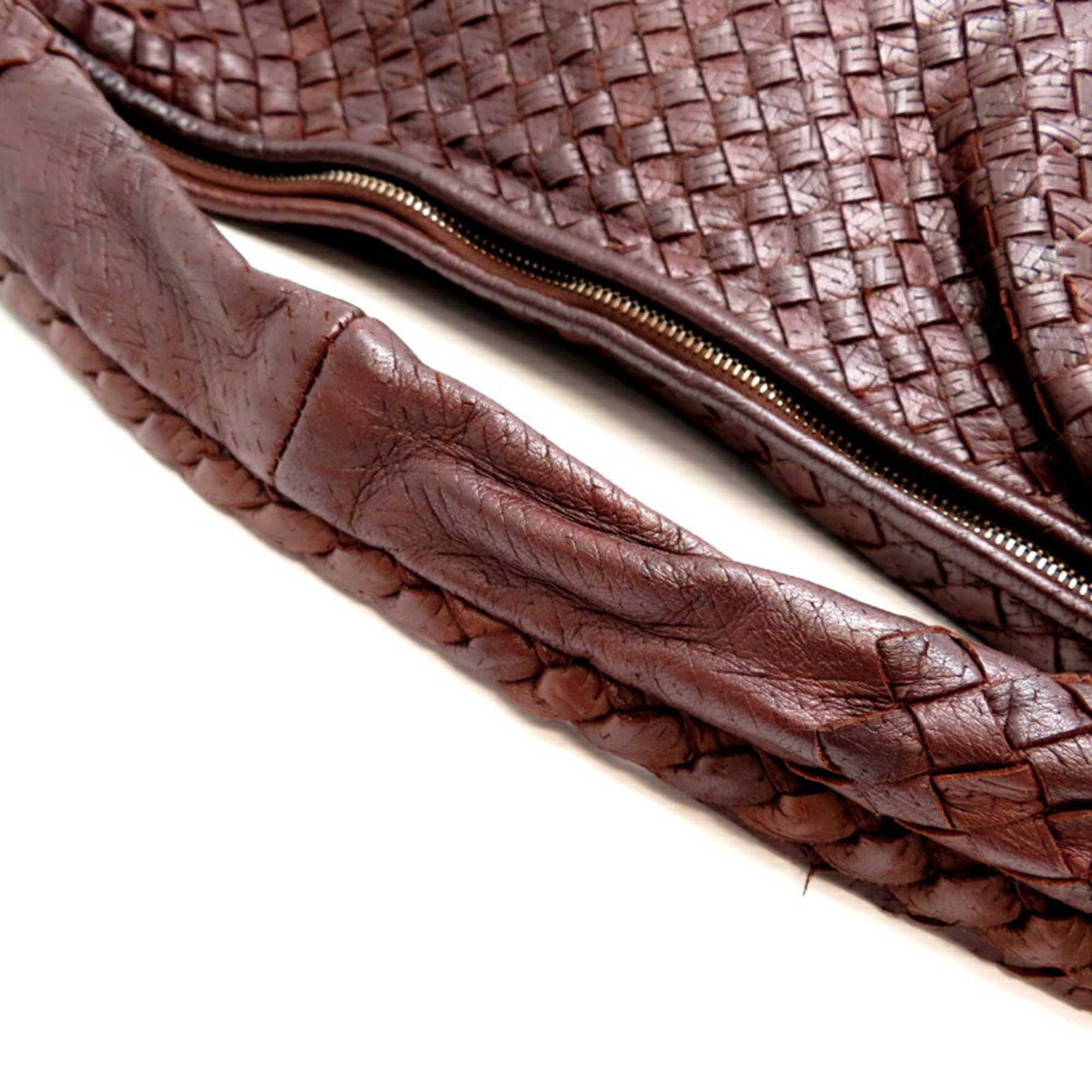 Bottega Veneta Intrecciato Women's and Men's Shoulder Bag 115654 Leather Brown