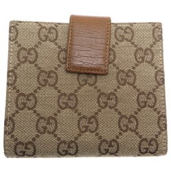 Gucci Old Compact Wallet Women's Bi-fold 120938 GG Canvas Brown