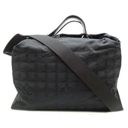 Chanel New Travel Line Women's Boston Bag Nylon Black