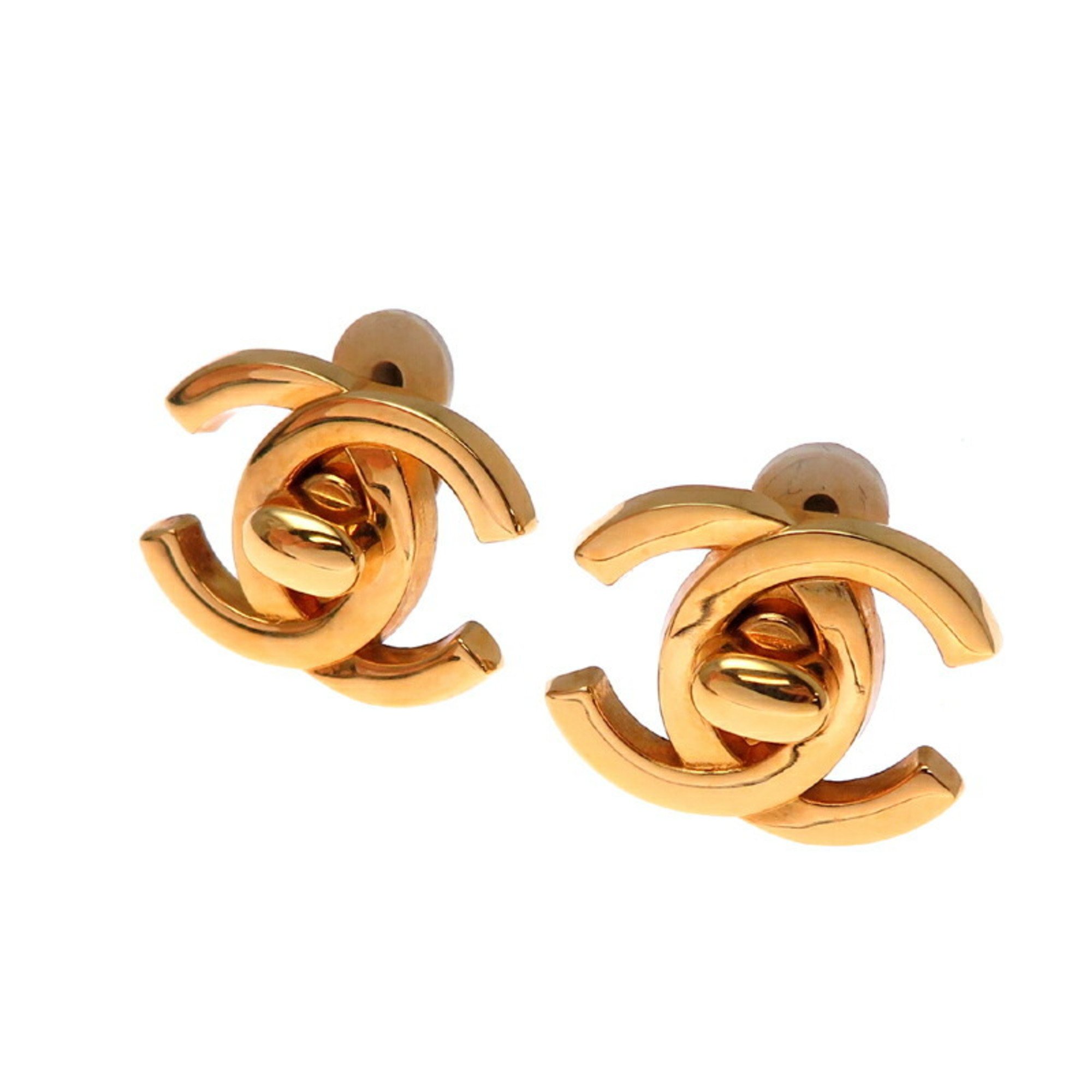 Chanel Coco Mark Turnlock Ladies Earrings GP