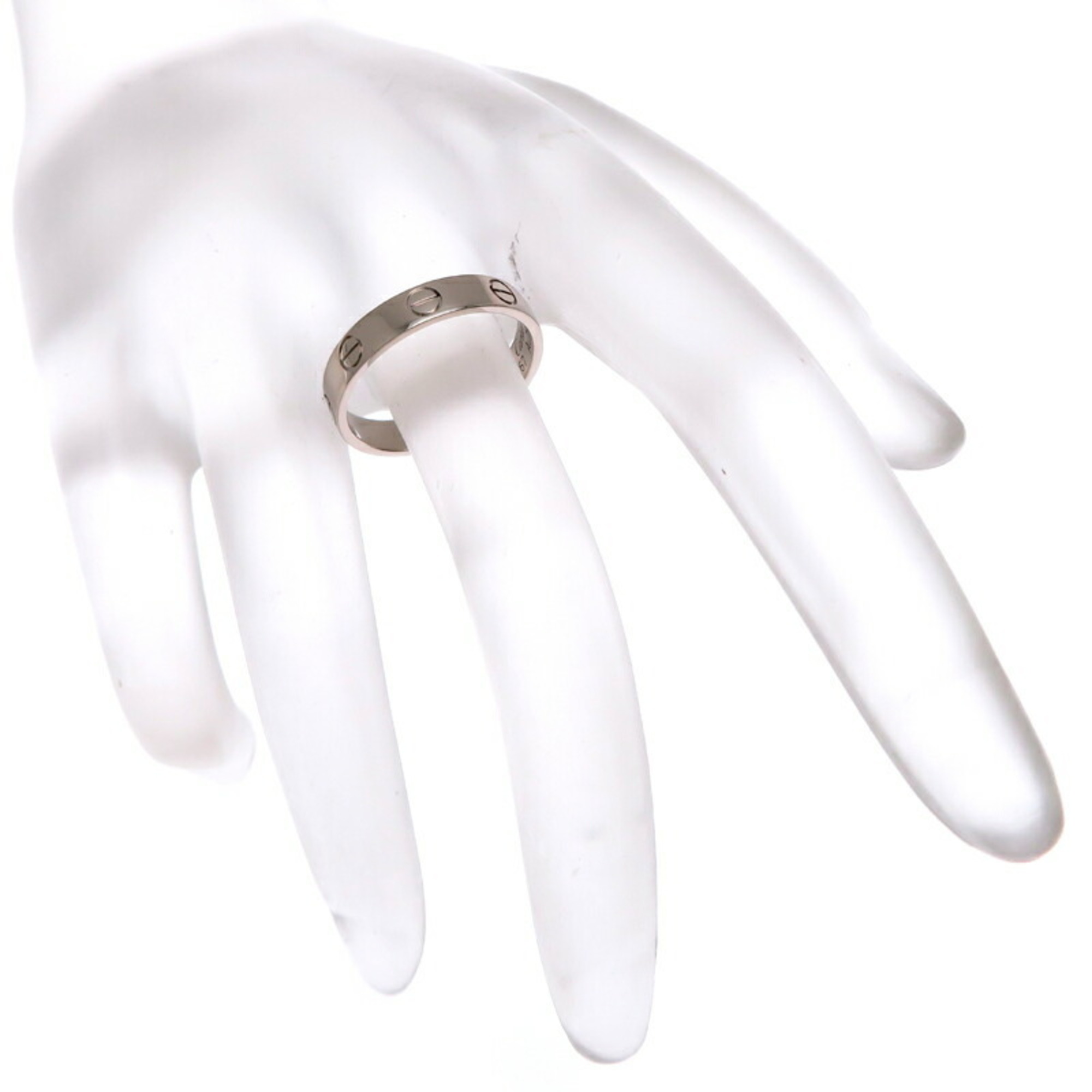 Cartier #53 Love Women's and Men's Ring, 750 White Gold, Size 12.5