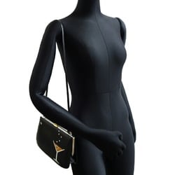 Hermes Sac Amaris ○S No. 1989 Women's Shoulder Bag Box Calf Noir (Black)