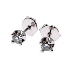 Bvlgari 0.19ct 0.18ct Diamond Corona Women's Earrings 348648 750 White Gold