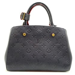 Louis Vuitton Montaigne BB Women's Handbag M42747 Monogram Empreinte Marine Rouge (Navy)