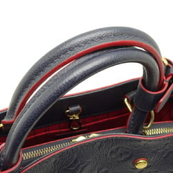 Louis Vuitton Montaigne BB Women's Handbag M42747 Monogram Empreinte Marine Rouge (Navy)