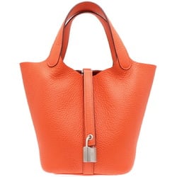 Hermes W stamp 2024 Picotin Lock PM Ladies handbag Taurillon Clemence Orange Anne