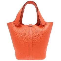 Hermes W stamp 2024 Picotin Lock PM Ladies handbag Taurillon Clemence Orange Anne