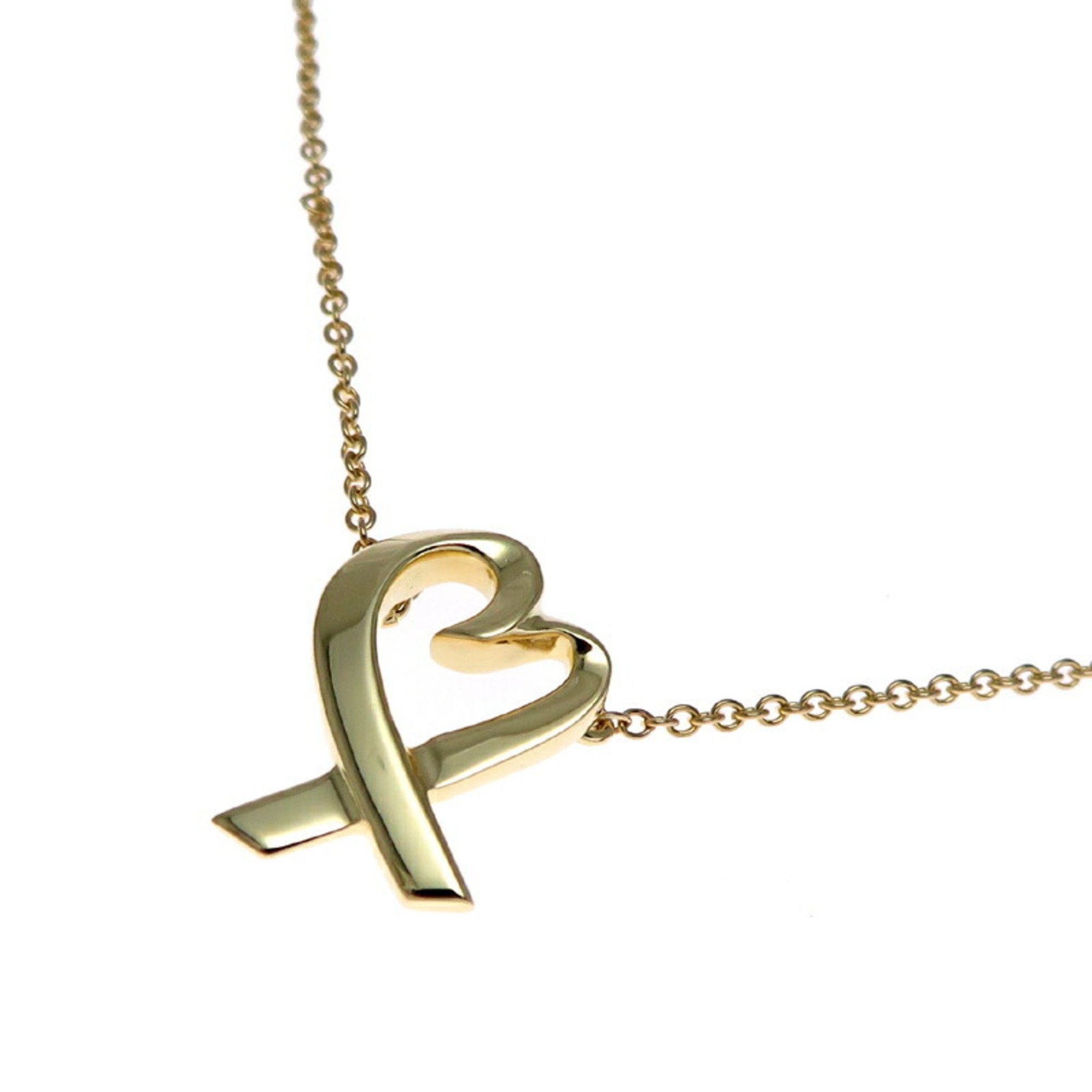 Tiffany Paloma Picasso Loving Heart Women's Necklace 750 Yellow Gold