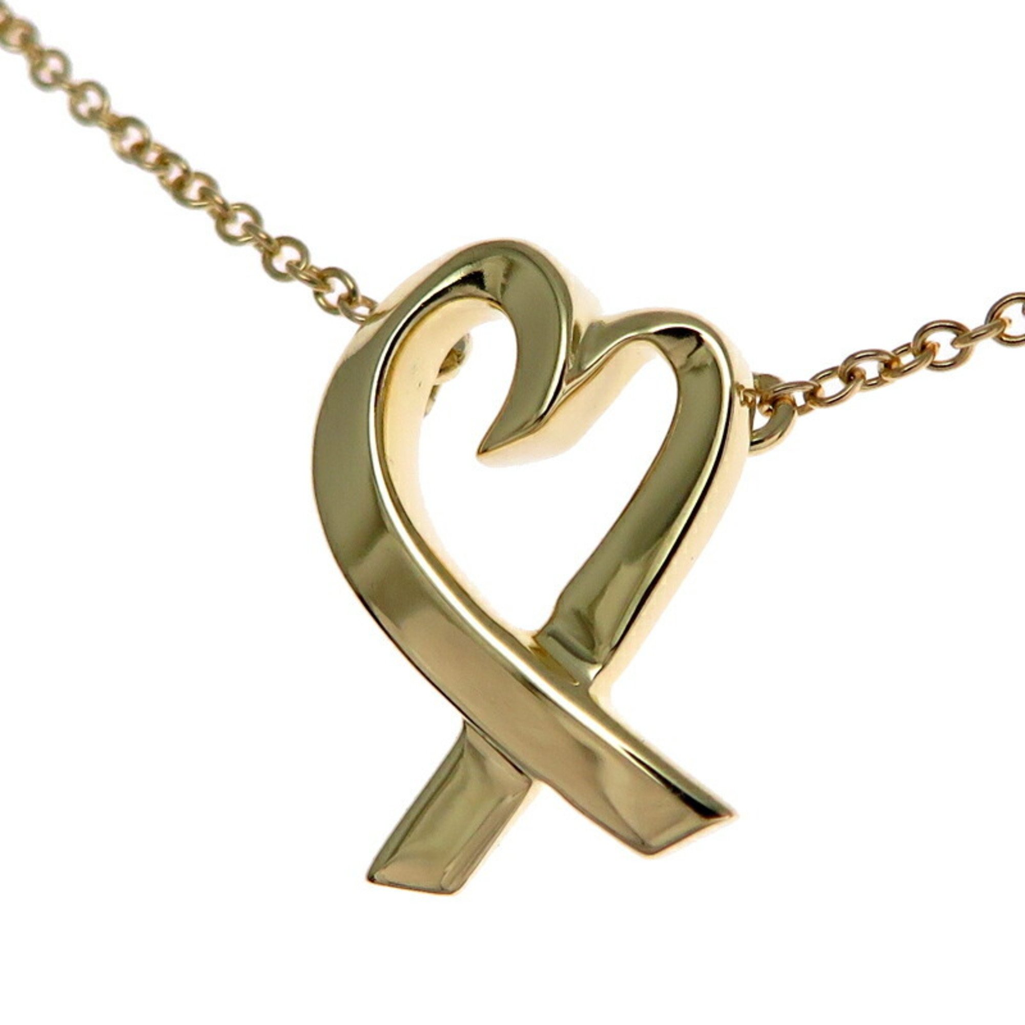 Tiffany Paloma Picasso Loving Heart Women's Necklace 750 Yellow Gold