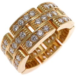 Cartier #48 Maillon Panthere Diamond Women's Ring, 750 Yellow Gold, Size 7.5