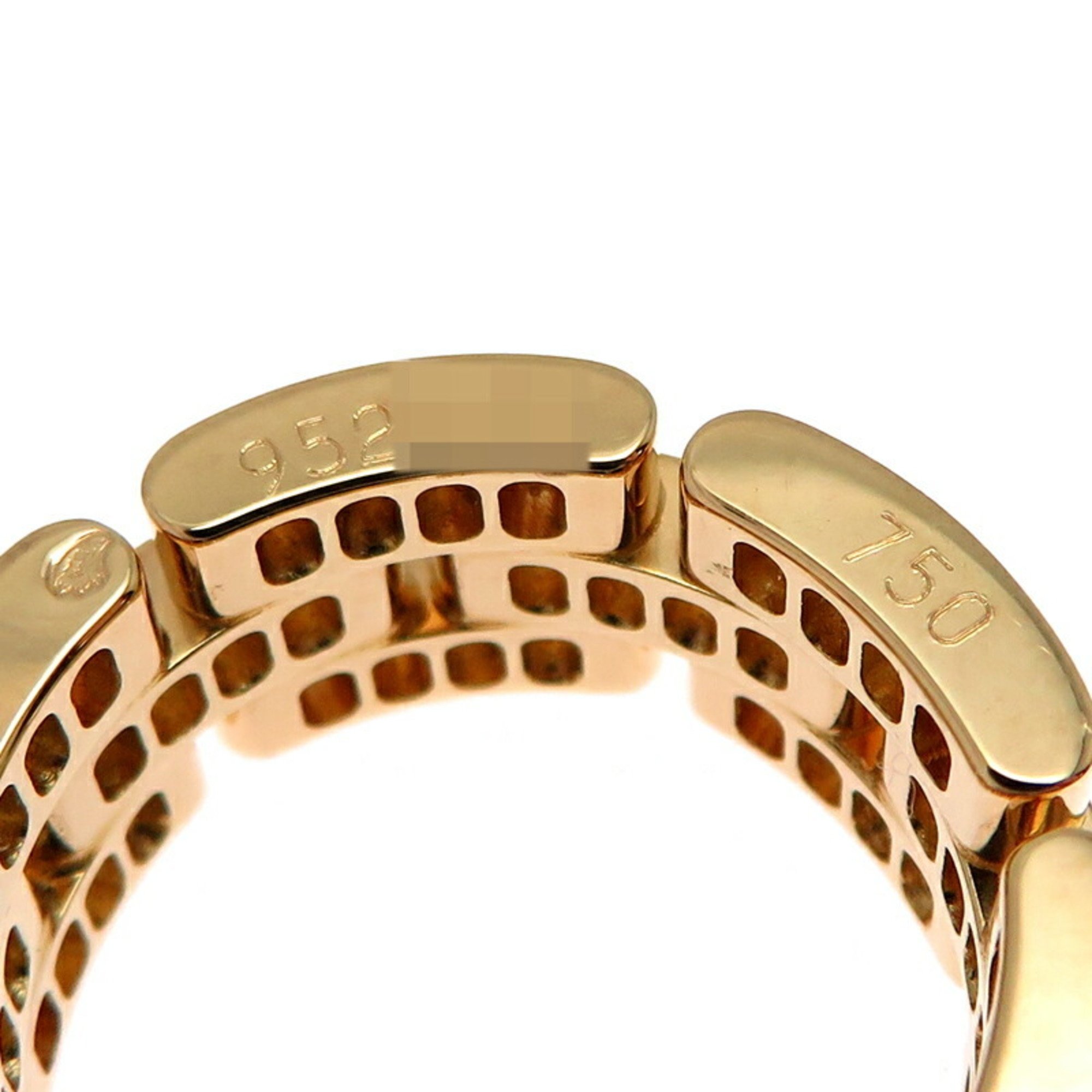 Cartier #48 Maillon Panthere Diamond Women's Ring, 750 Yellow Gold, Size 7.5