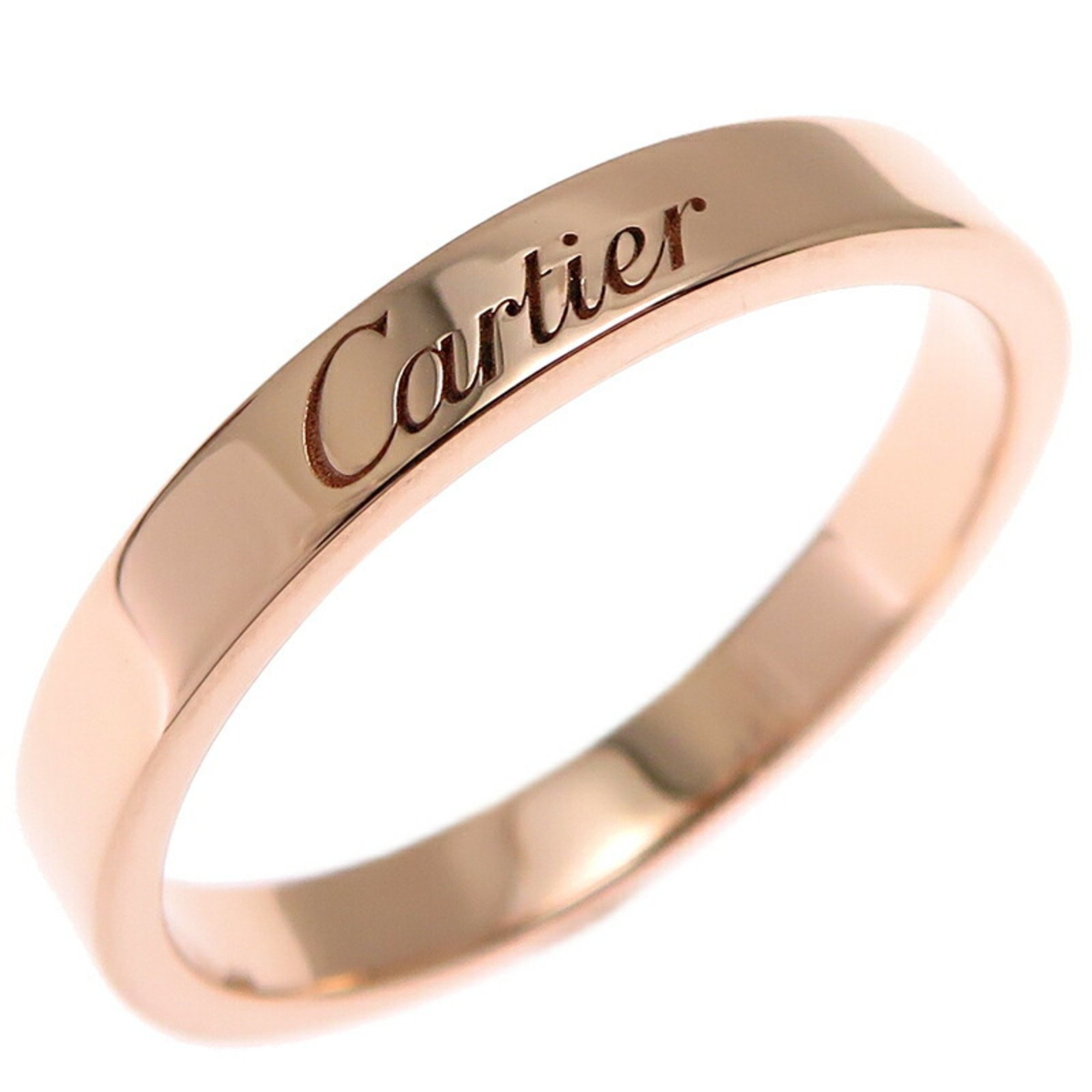 Cartier #57 Wedding Men's Ring, 750 Pink Gold, Size 17