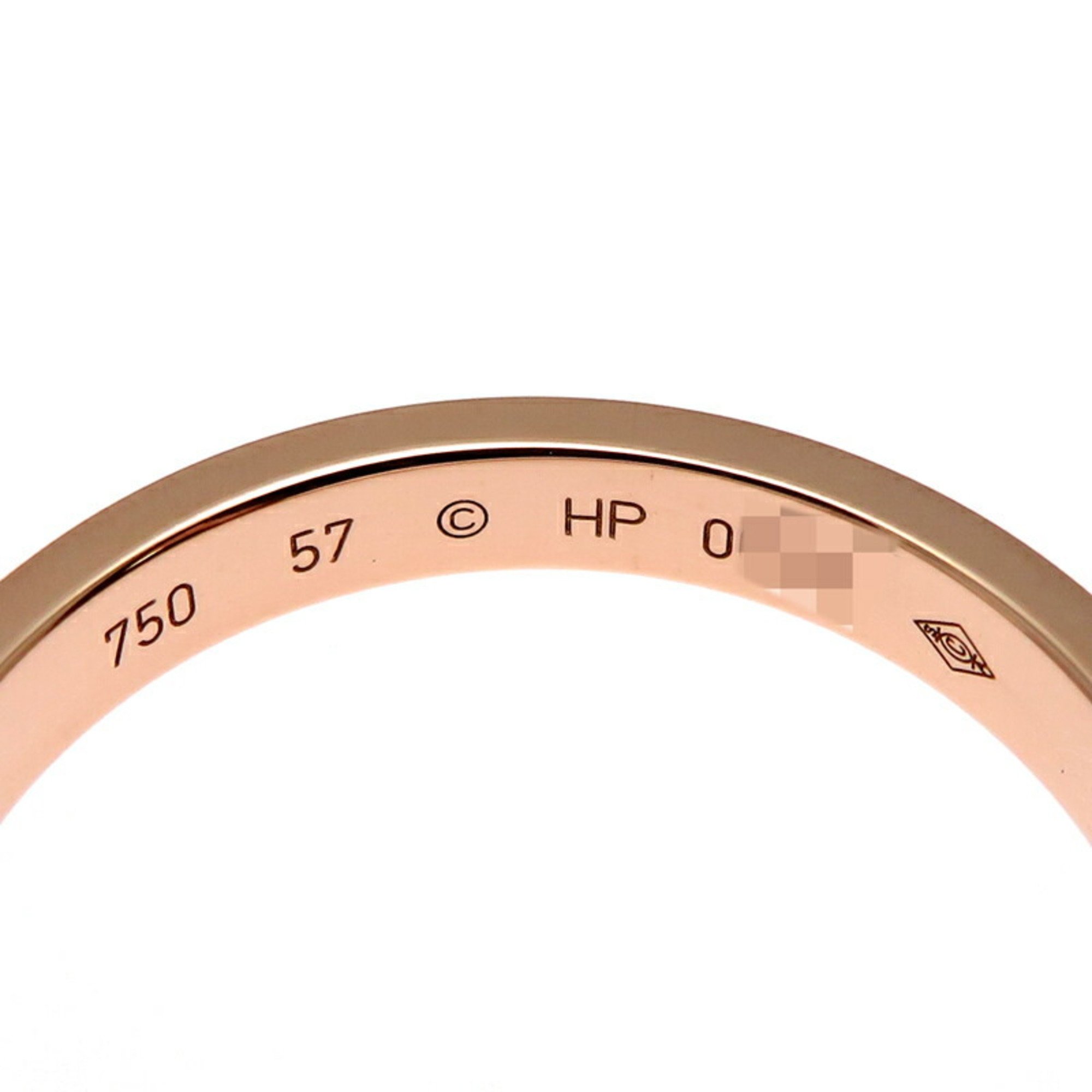 Cartier #57 Wedding Men's Ring, 750 Pink Gold, Size 17