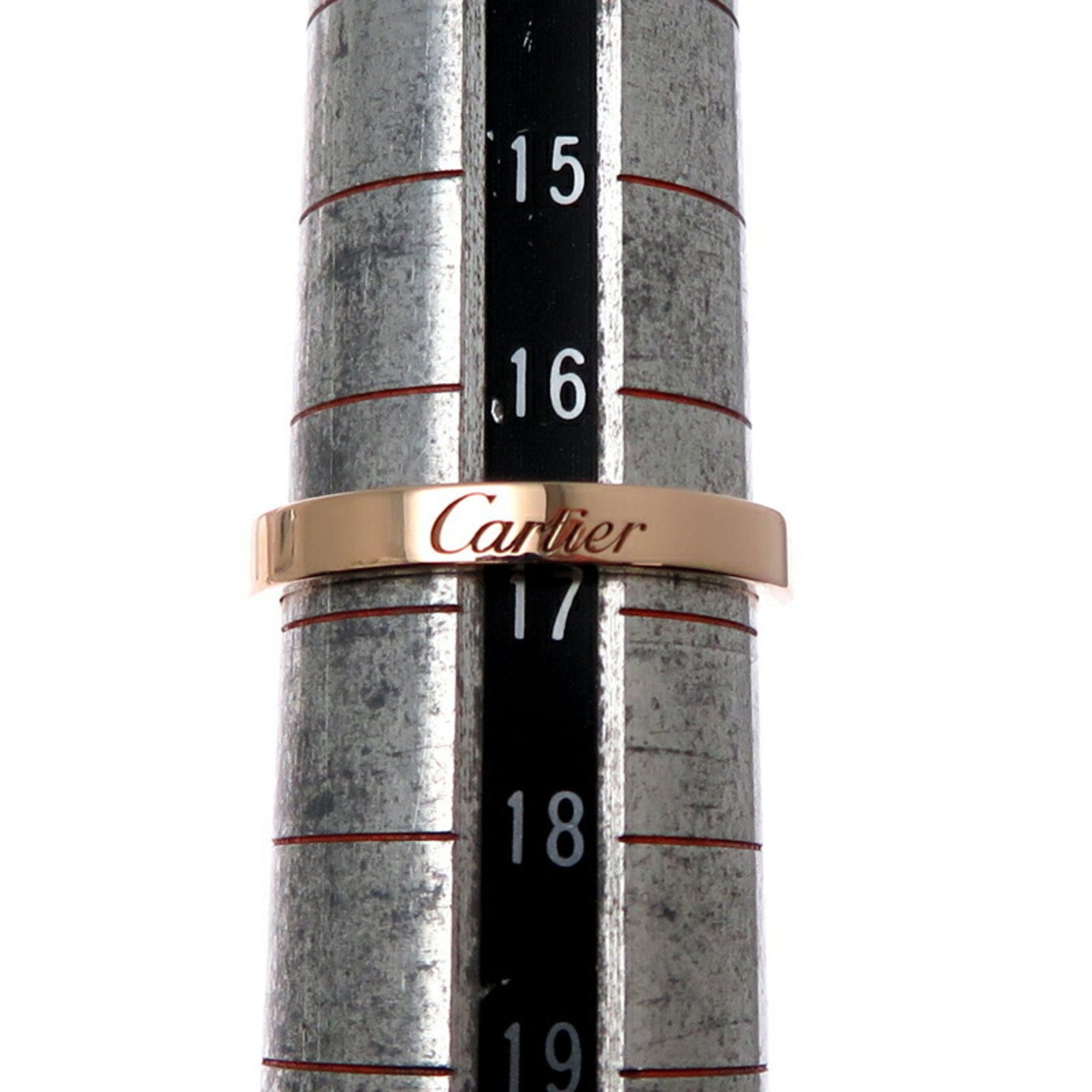 Cartier #57 Wedding Men's Ring, 750 Pink Gold, Size 17