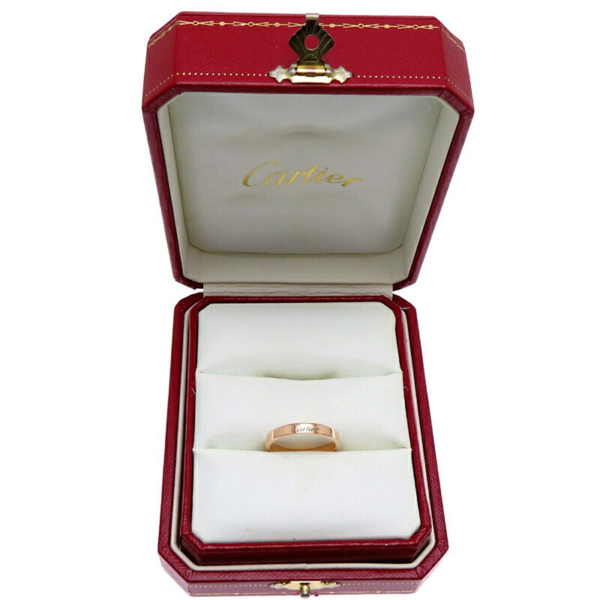 Cartier #57 Wedding Men's Ring, 750 Pink Gold, Size 17